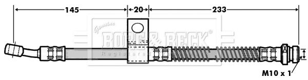 BORG & BECK Тормозной шланг BBH7003